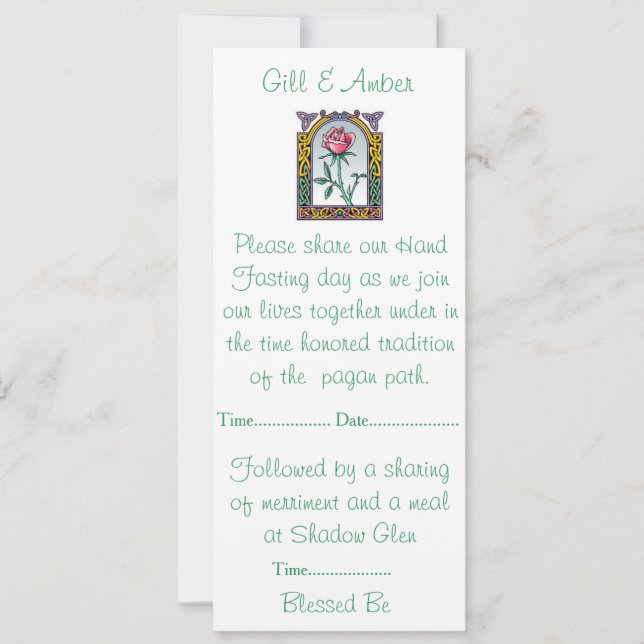 Handfasting inbjudan (Framsida)