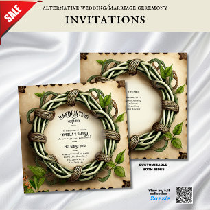 HANDFASTSTÄLLANDE INVITATIONER CELTIC KNOTS KRAFT INBJUDNINGAR