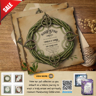 HANDFASTSTÄLLANDE INVITATIONER CELTIC KNOTS KRAFT INBJUDNINGAR