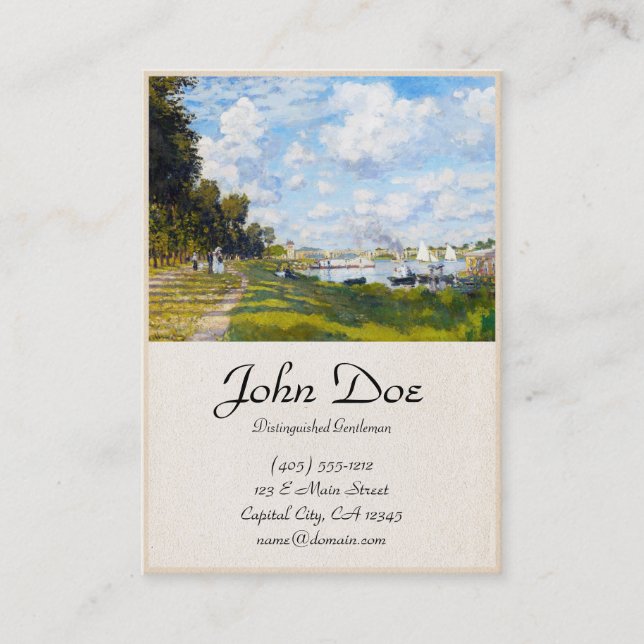 Handfatet på Argenteuil Claude Monet Visitkort (Framsida)