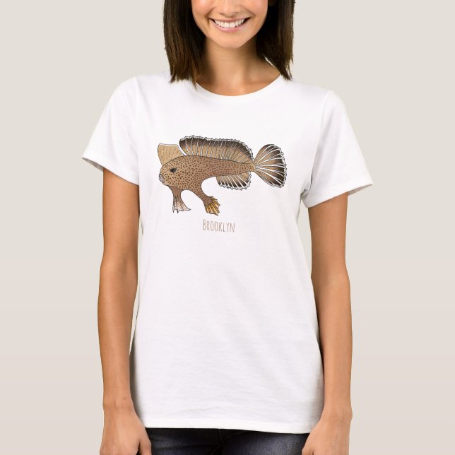Handfish cartoon illustration t shirt (Framsida)