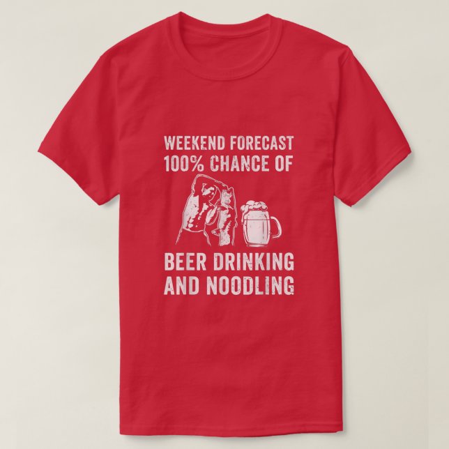 Handfishing Catfish Noodling Beer Hand Fishing Red T Shirt (Design framsida)