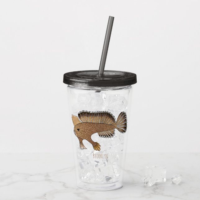 Handfisk serieillustration take away mugg (Baksida Ice)