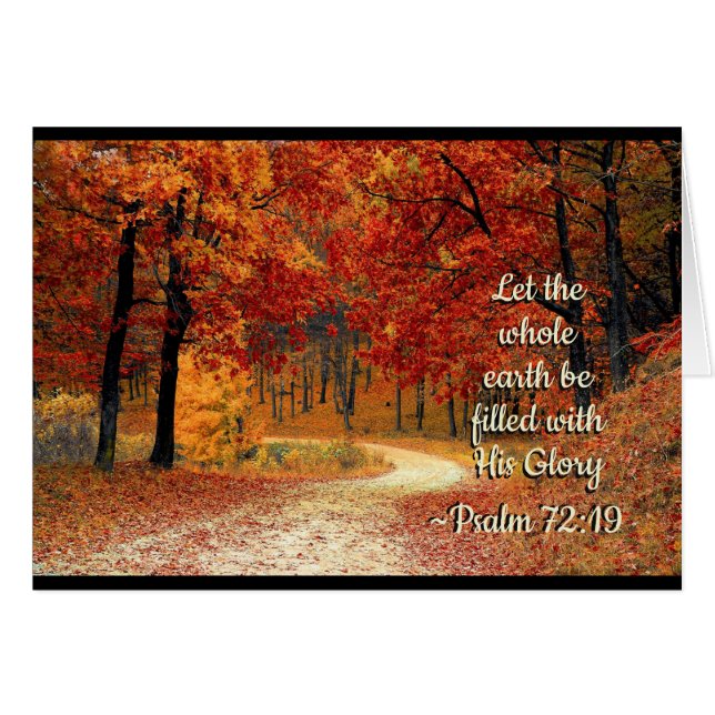 Handflatan 72:19 Låt jorden fyllas med sin härligh Hälsningskort (Framsidan Horizontal)