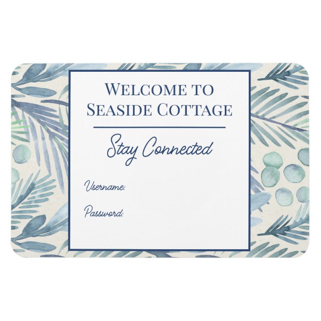 Handflatan Airbnb Beach Vacation Rental Wifi Magne Magnet (Horisontell)