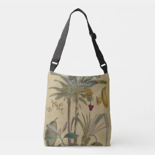Handflatan Antique Tropical Fruit Botanical Art Axelväska