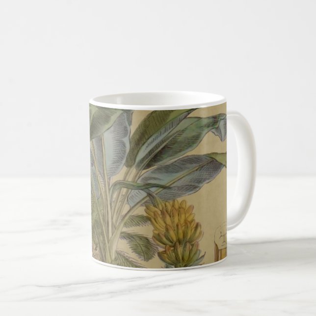 Handflatan Antique Tropical Fruit Botanical Art Kaffemugg (Framsida höger)
