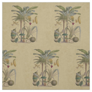 Handflatan Antique Tropical Fruit Botanical Art Tyg