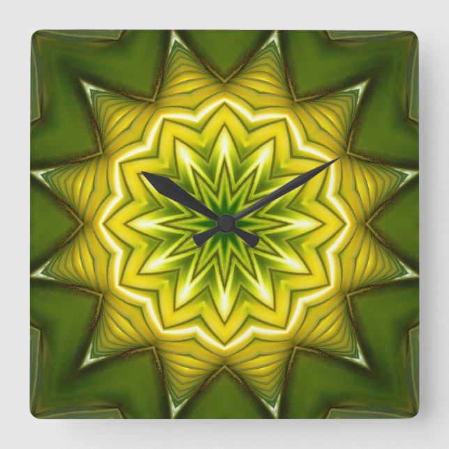 Handflatan Art 2-klocka Fyrkantig Klocka (Framsida)