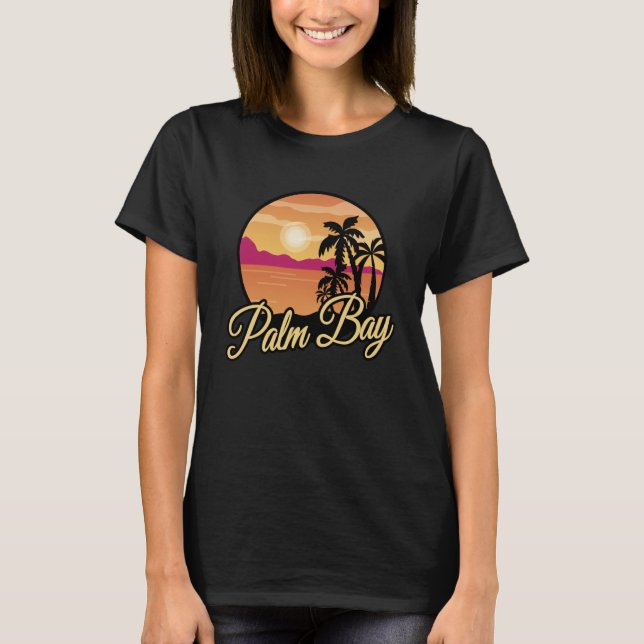 Handflatan Bay Florida Souvenir Florida Vacation T Shirt (Framsida)