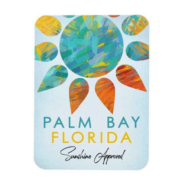 Handflatan Bay Florida Sunshine Travel Magnet (Vertikal)