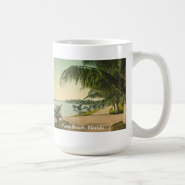 Handflatan Beach 1898 vintage Florida scen Kaffemugg (Höger)