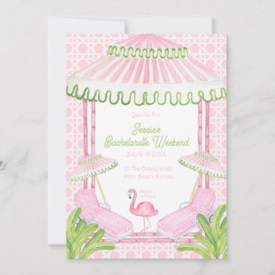 Handflatan Beach Cabana Bachelorette Helg Inbjudningar