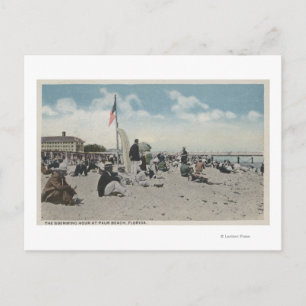 Handflatan Beach, FL - Swimming Timme Vykort