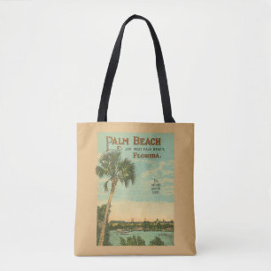 Handflatan Beach Florida Classic Vintage Scene Tygkasse