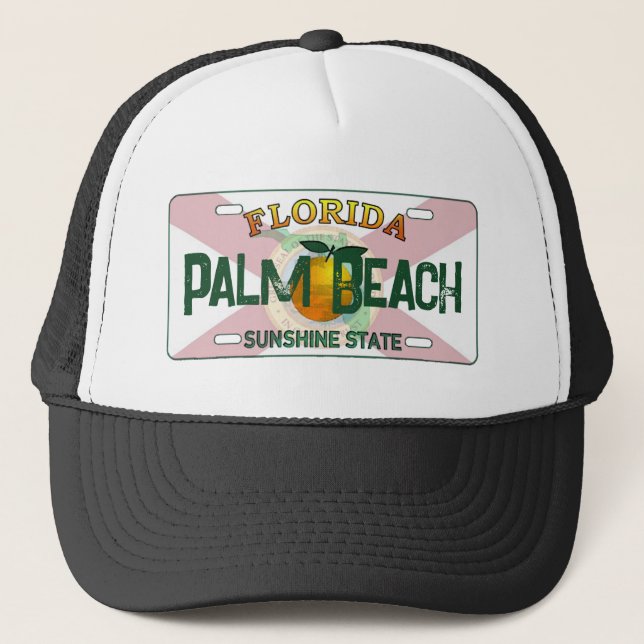 Handflatan Beach Florida flagga-skylt Keps (Framsida)
