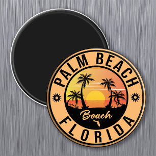 Handflatan Beach Florida Handflatan Träd Beach Vin Magnet