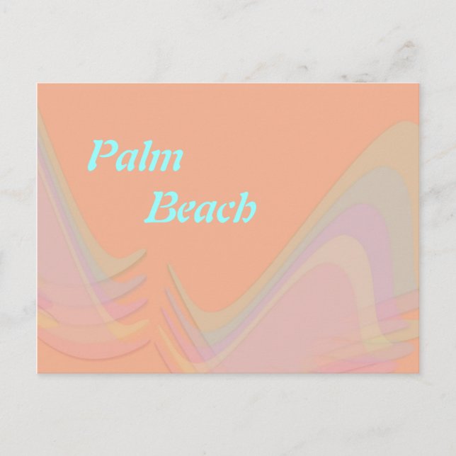 Handflatan Beach Florida Pastel Vingar vykort (Framsida)