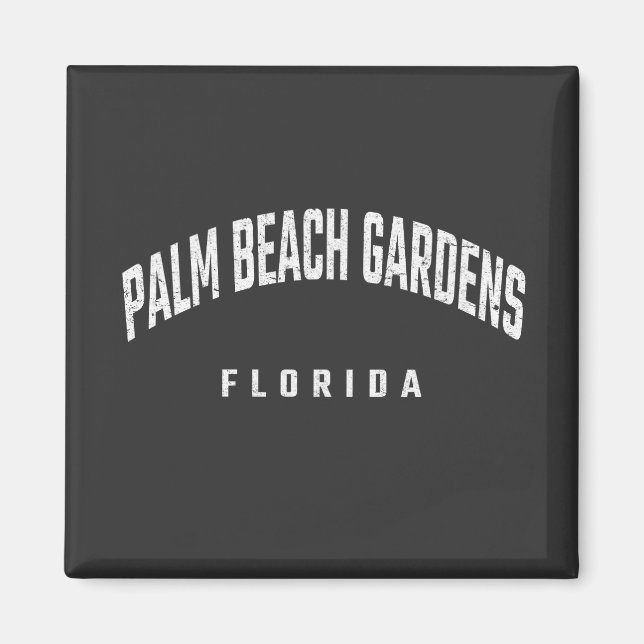 Handflatan Beach Gardens Florida FL Magnet (Framsidan)