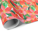 Handflatan Beach jul - vattenfärg Poinsettias Presentpapper<br><div class="desc">PreppyPrint.com - Fira jul i Handflatan Beach stil! Överför den här designen även till de produkter du vill ha! Besök min designerbutik,  PreppyPrint.com,  för att få information om hur du samordnar saker.</div>