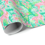 Handflatan Beach-julen Watercolor Rosa Reindeer Presentpapper<br><div class="desc">PreppyPrint.com - Fira jul i Handflatan Beach stil! Överför den här designen även till de produkter du vill ha! Besök min designerbutik,  PreppyPrint.com,  för att få information om hur du samordnar saker.</div>