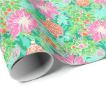 Handflatan Beach-julets vattenfärg Ornament Presentpapper<br><div class="desc">PreppyPrint.com - Fira jul i Handflatan Beach stil! Överför den här designen även till de produkter du vill ha! Besök min designerbutik,  PreppyPrint.com,  för att få information om hur du samordnar saker.</div>
