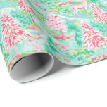 Handflatan Beach-julfärgen Träd och renar Presentpapper<br><div class="desc">PreppyPrint.com - Fira jul i Handflatan Beach stil! Överför den här designen även till de produkter du vill ha! Besök min designerbutik,  PreppyPrint.com,  för att få information om hur du samordnar saker.</div>