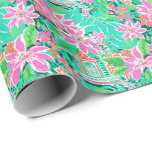 Handflatan Beach-julhuset Vatercolor Gingertea Hou Presentpapper<br><div class="desc">PreppyPrint.com - Fira jul i Handflatan Beach stil! Överför den här designen även till de produkter du vill ha! Besök min designerbutik,  PreppyPrint.com,  för att få information om hur du samordnar saker.</div>