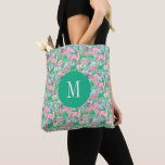 Handflatan Beach-julrenen Monogrammed Tygkasse<br><div class="desc">PreppyPrint.com - Lägg till personligens beröring i den här väskan. Klicka på "Redigera design" om du vill ändra teckensnittet,  bilden storlek osv. Överför den här designen även till de produkter du vill ha! Besök min designerbutik,  PreppyPrint.com,  för att få information om hur du samordnar saker.</div>