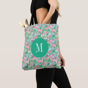 Handflatan Beach-julrenen Monogrammed Tygkasse