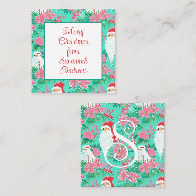 Handflatan Beach jultomten Gift-hölje Anteckningskort (Fram/baksida)