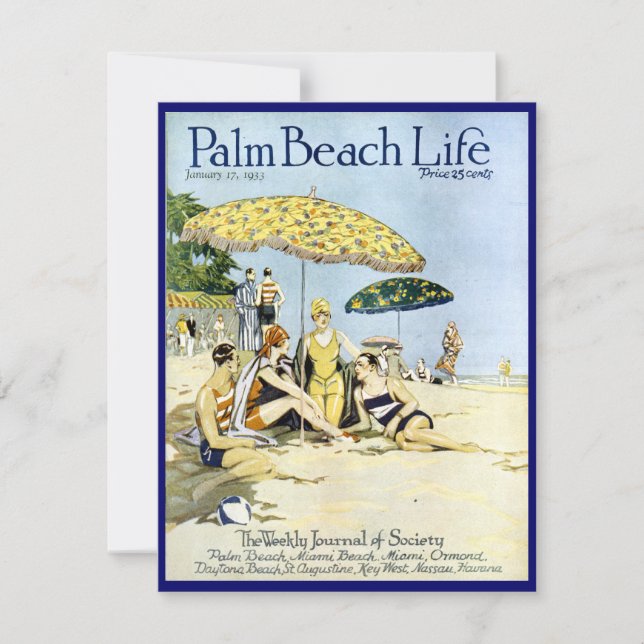 Handflatan Beach Life #3-inbjudan Spara Datumet (Framsida)