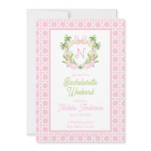 Handflatan Beach Monogram Vapensköld Bachelorette