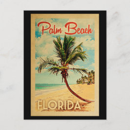 Handflatan Beach Postcard Florida Handflatan Träd Vykort
