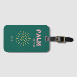 Handflatan Beach, Travel Art Bagagebricka