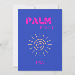 Handflatan Beach, Travel Art, Florida, Blue Tack Kort