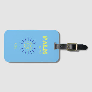 Handflatan Beach, Travel Art, Florida, Preppy, Blu Bagagebricka