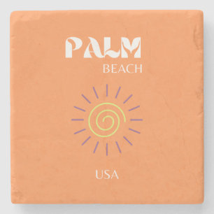 Handflatan Beach, Travel Art, Preppy, Orange Stenunderlägg