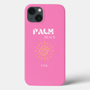 Handflatan Beach, Travel Art, Preppy, Rosa