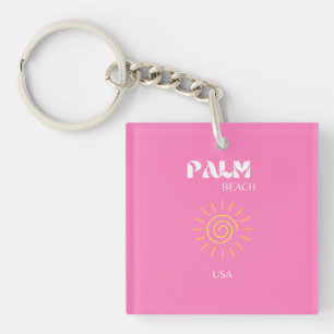 Handflatan Beach, Travel Art, Preppy, Rosa