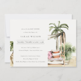 Handflatan Beach Tropical Cabana Baby Shower Inbju Tack Kort