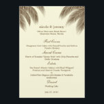 Handflatan Beach Wedding Menu Card - Brown Meny<br><div class="desc">Den här moderna Handflatan Beach Wedding Collection av berryberrysöta.com kommer att sopa bort gästerna från deras fötter. Det är fantastiskt och fullt av tropisk charm. Kontakta oss gärna för anpassningsbar färger.</div>