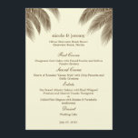 Handflatan Beach Wedding Menu Card - Brown Meny<br><div class="desc">Den här moderna Handflatan Beach Wedding Collection av berryberrysöta.com kommer att sopa bort gästerna från deras fötter. Det är fantastiskt och fullt av tropisk charm. Kontakta oss gärna för anpassningsbar färger.</div>