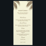 Handflatan Beach Wedding Menu Card - Brown Meny<br><div class="desc">Den här moderna Handflatan Beach Wedding Collection av berryberrysöta.com kommer att sopa bort gästerna från deras fötter. Det är fantastiskt och fullt av tropisk charm. Kontakta oss gärna för anpassningsbar färger.</div>