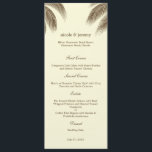 Handflatan Beach Wedding Menu Card - Brown Meny<br><div class="desc">Den här moderna Handflatan Beach Wedding Collection av berryberrysöta.com kommer att sopa bort gästerna från deras fötter. Det är fantastiskt och fullt av tropisk charm. Kontakta oss gärna för anpassningsbar färger.</div>