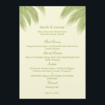 Handflatan Beach Wedding Menu Card - Grönt Meny<br><div class="desc">Den här moderna Handflatan Beach Wedding Collection av berryberrysöta.com kommer att sopa bort gästerna från deras fötter. Det är fantastiskt och fullt av tropisk charm. Kontakta oss gärna för anpassningsbar färger.</div>
