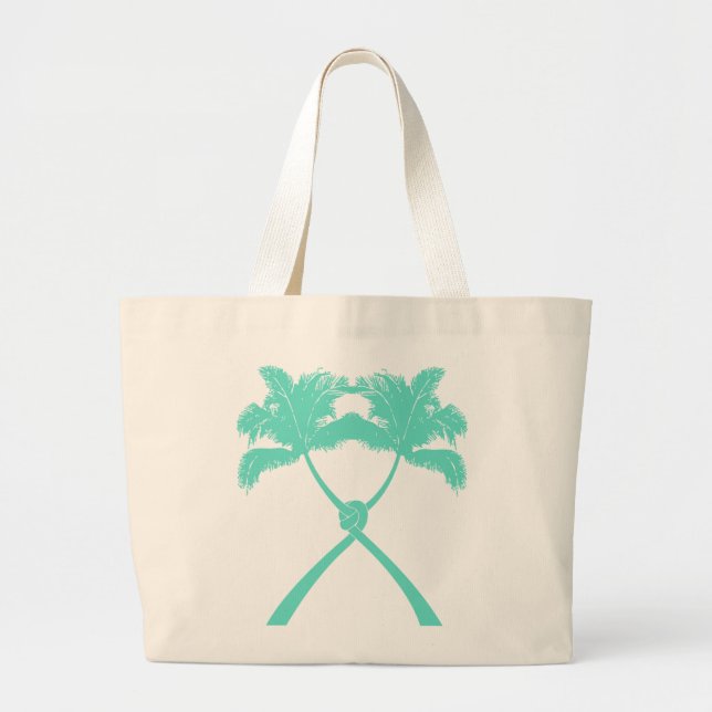 Handflatan Beach Wedding Tote Bag Bag Jumbo Tygkasse (Framsidan)