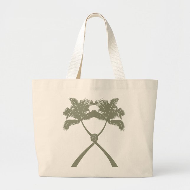 Handflatan Beach Wedding Tote Bag Bag Jumbo Tygkasse (Framsidan)