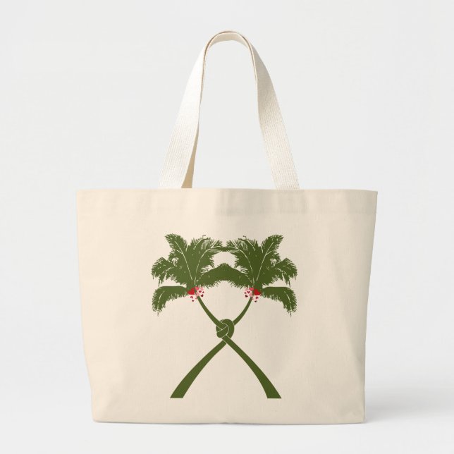 Handflatan Beach Wedding Tote Bag Bag Jumbo Tygkasse (Framsidan)