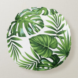 Handflatan blad rund kudde